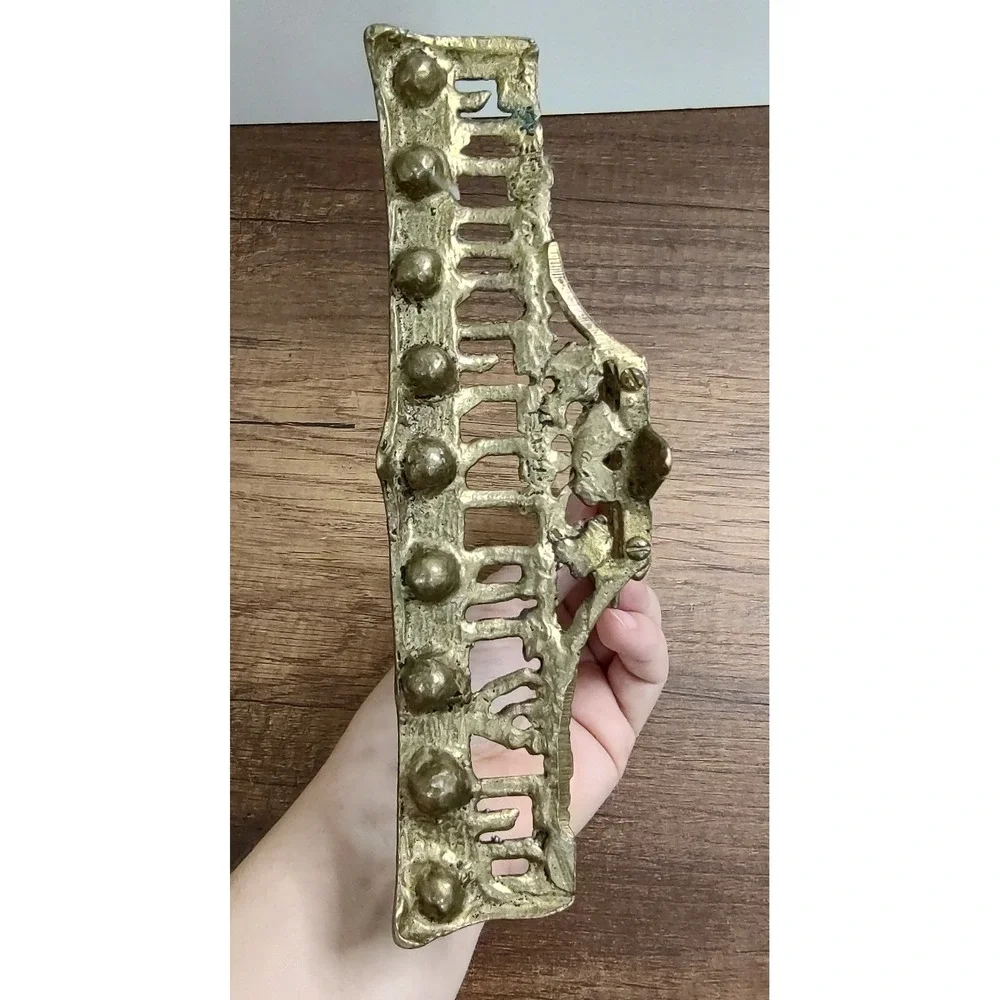 Vintage Jewish Brass Menorah Lions Of Judha Made in Israel By Wainberg B11